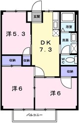 玲巧ーハイツ２の物件間取画像